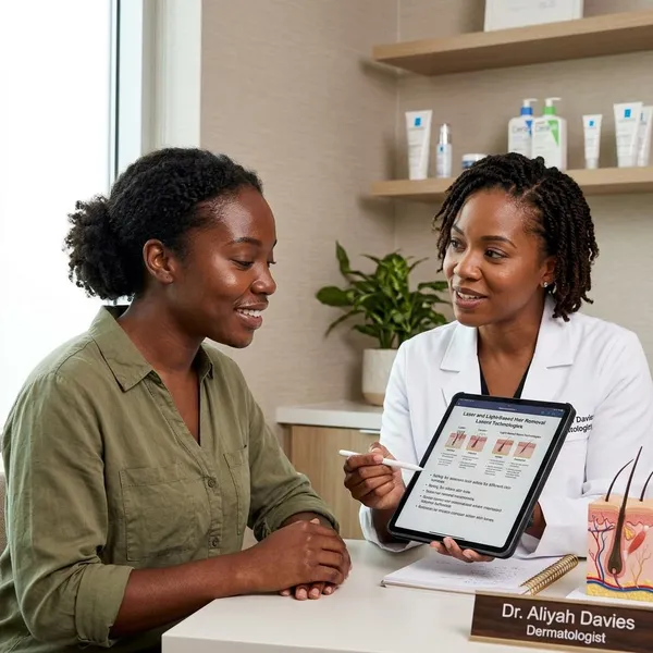 black female facial hair removal