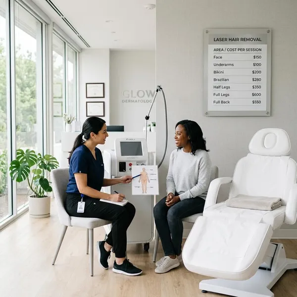How much does laser hair removal cost by body area?