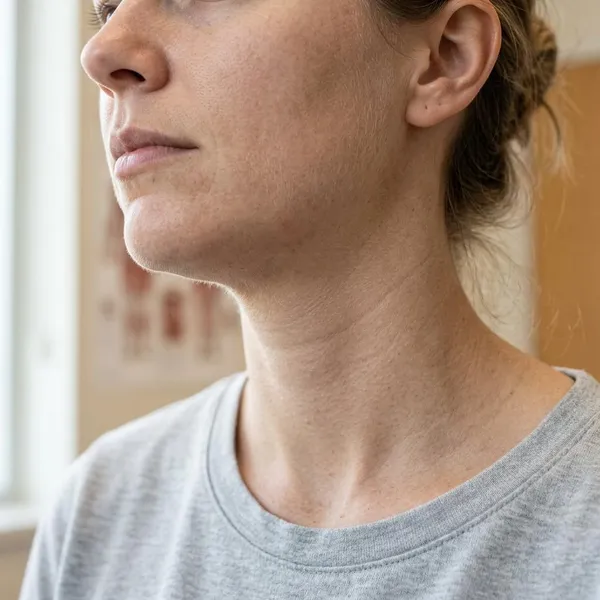long peach fuzz on neck