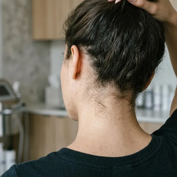 nape of neck hair removal women